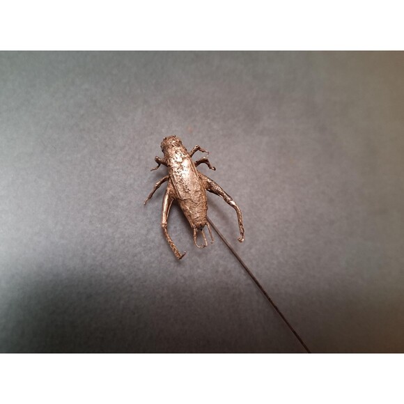 Vintage Cricket Grasshopper Stickpin Sterling? - Picture 1 of 5